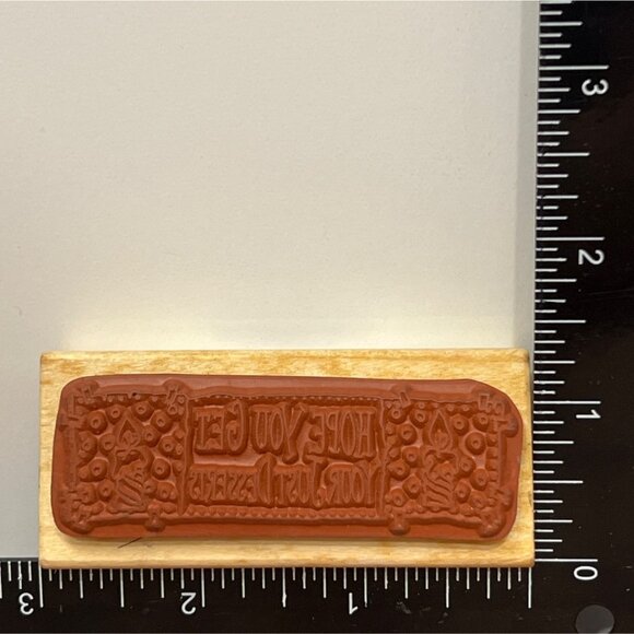 Hope You Get Just Desserts UPTOWN Rubber Stamp By Boyds BEAR Collection E21022 - Picture 2 of 4